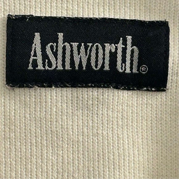 Ashworth Men's V-Neck Golf Pullover Sweater Beige Size L Side Pockets - Picture 11 of 14